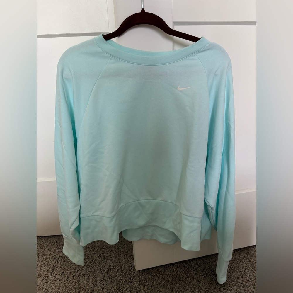 Nike Women's Aqua Blue Crewneck Sweatshirt